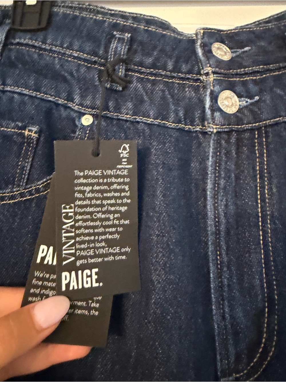 PAIGE Portia Double Waistband Wide Leg Jeans - Picture 4 of 6